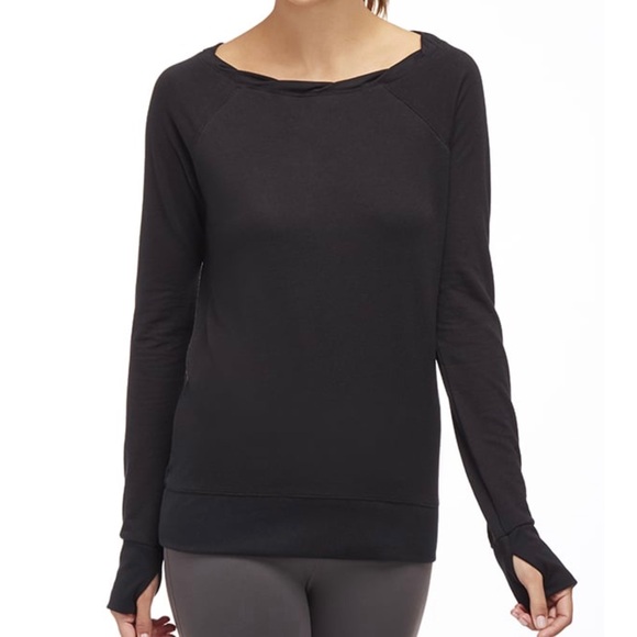 Fabletics Womens Westwood Pullover French Terry Black Medium USA Made Athleisure - Picture 3 of 8